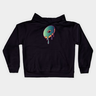 Dripping Galaxy Donut (Green) Kids Hoodie